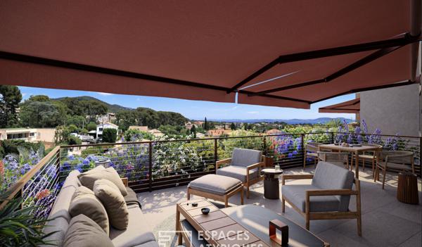 Appartement atypique avec terrasse, vue mer et commerces à pied