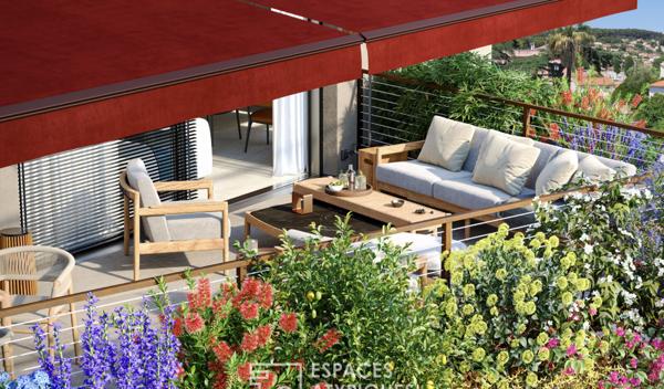 Appartement atypique avec terrasse, vue mer et commerces à pied