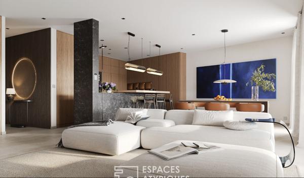 Appartement atypique avec terrasse, vue mer et commerces à pied