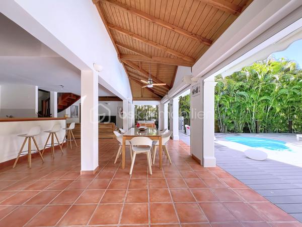 Villa T4 (3 chambres / 3 SDE) avec piscine vendue meublée.
Clé en main, idéale famille ou investissement saisonnier rentable.
Offrez-vous une villa clé en main dans la prestigieuse résidence sécurisée Louisiana Park.
Avec ses 120 m² habitables sur un terrain de 498 m², elle combine confort, luminosité et potentiel locatif immédiat.
*** Atouts principaux :
- Piscine au sel 8 m x 5 m, terrasse deck en composite et beau jardin paysagé sans vis-à-vis
- 3 suites climatisées avec salle d’eau privative
- Salon lumineux et ventilé et cuisine US équipée avec arrière cuisine
- Fermeture centralisée des volets roulants
- Stores domotisés
- Mobilier de qualité de style balinais (teck), moustiquaires.
- Parfait état, prêt à vivre (rénovations récentes, équipements récents).
- Assainissement aux normes
- Stationnement pour 3 véhicules, portail motorisé, abri de jardin, citerne tampon 1250 litres
- Etiquette énergétique : classe C
📍 Emplacement recherché : Route Touristique, à proximité du centre-ville, des commerces et des plages de Saint-François.
💡 Idéal pour :
> Une famille en quête d’un cadre de vie paisible et privilégié
> Un investisseur (rentabilité assurée en location saisonnière)
Taxe foncière : 2 900 €/an
Charges copropriété : 1600 €/an
📞 Une villa rare sur le marché : à visiter sans tarder !

A propos de la Copropriété :
- Aucune procédure en cours menée sur le fondement des articles 29-1 A et 29-1 de la loi n°65-557 du 10 Juillet 1965 et de l'article L 615-6 du CCH.
- Nombre de lots de la copropriété : 25.
- Montant moyen annuel de la quote-part de charge (budget prévisionnel) 1600 € par an soit 133 € environ par mois (incluant l'entretien des parties communes, la
maintenance du portail).
Les informations sur les risques auxquels ce bien est exposé sont disponibles sur le
site Géorisques : https://www.georisques.gouv.fr/
N'hésitez pas à me solliciter pour plus d'informations d'autres photos ou pour planifier une visite : 06 90 90 28 32 merci de privilégier l'appel ou sms whatsapp.