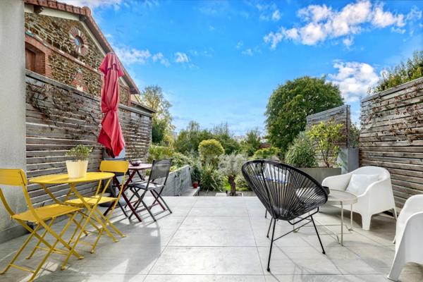 Maison à vendre P6 FONTENAY SOUS BOIS (94) au cœur des Rigollots, 215 m² avec jardin arboré, terrasses et balcons