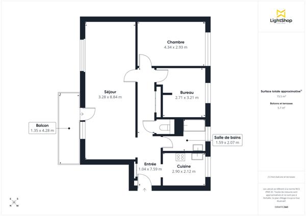 Rue de Bale - 4 pièces - 73m²- Coeur du Neudorf - Cave - Terrasse 