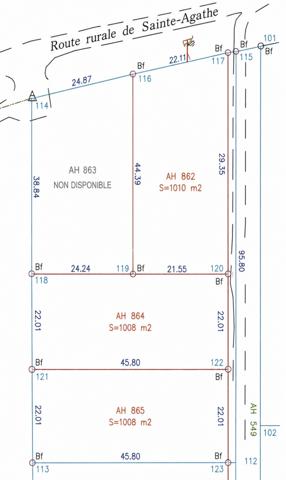 Terrain constructible de 1008 m² à vendre à Sainte Agathe - MACOURIA (973)
