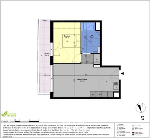 Vente appartement Chateauneuf grasse, 42m² 2 pièces 284 000€ avec balcon