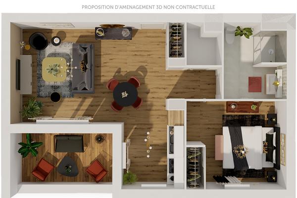 Appartement 2 pièces 54 m2