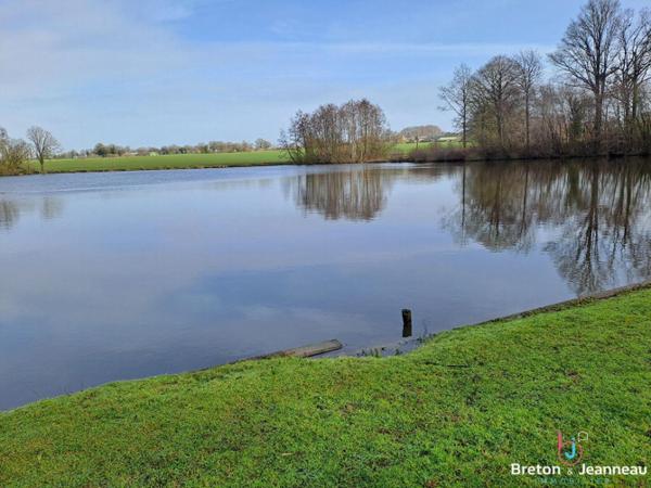 Plan d'eau de 2ha50, prairie et bois le tout sur 6ha environ à Juvigné