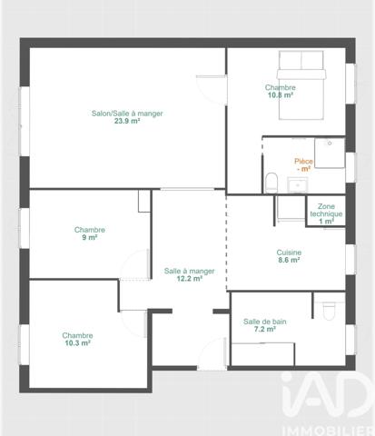 Appartement à vendre 4 pièces 84 m² Poissy