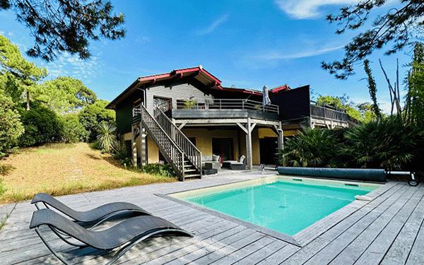 Cap Ferret plage des Américains / jetée Bélisaire, ravissante villa bois 72 m2 / 3 chambres + pisc