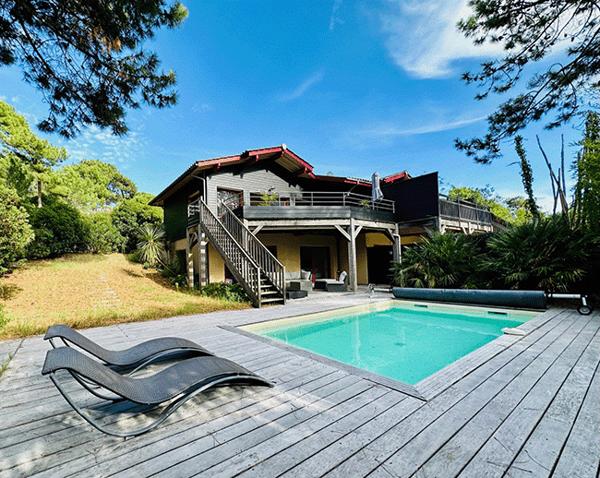 Cap Ferret plage des Américains / jetée Bélisaire, ravissante villa bois 72 m2 / 3 chambres + pisc