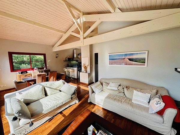 Cap Ferret plage des Américains / jetée Bélisaire, ravissante villa bois 72 m2 / 3 chambres + pisc