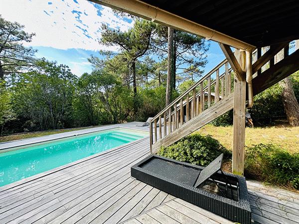 Cap Ferret plage des Américains / jetée Bélisaire, ravissante villa bois 72 m2 / 3 chambres + pisc