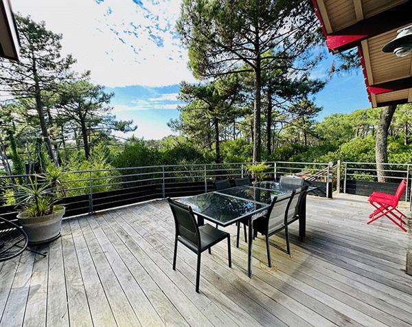 Cap Ferret plage des Américains / jetée Bélisaire, ravissante villa bois 72 m2 / 3 chambres + pisc