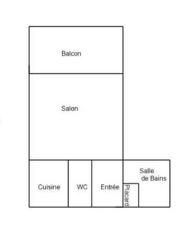 Appartement 1 pièce                                        - 44000 Nantes Réf : 12467