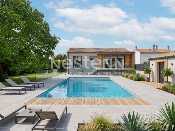 Maison 3 chambres garage sous-sol jardin Marsilly proche La Rochelle Ile de Ré Terrain de plus de 1200m²