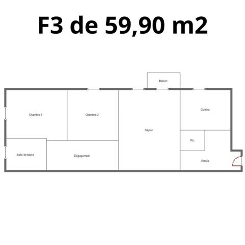 À Vendre – Appartement F3 de 56 m² – Proche Gare et Écoles