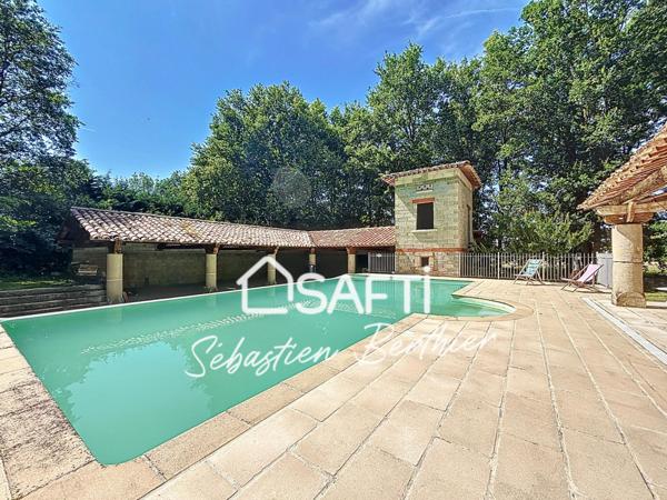 Rare ! Maison de maître avec terrain de 6244m² -25 min Rocade Toulousaine - Piscine 12X6 -Dépendances