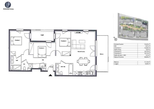 Appartement à vendre 4 pièces 85,77 m² Villeneuve-Tolosane