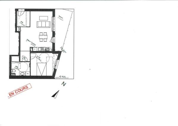 APPARTEMENT NEUF 50 m2 en résidence, vente en l'état futur d'achèvement, travaux en cours