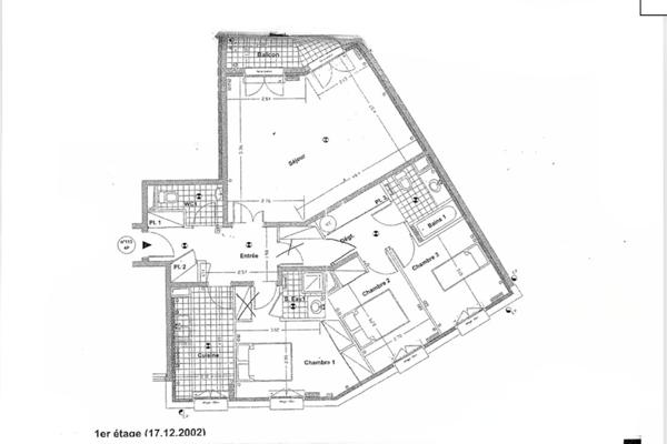 Appartement Le Plessis Robinson 4 pièce(s) 100 m2 560 000 € **  - Référence  539