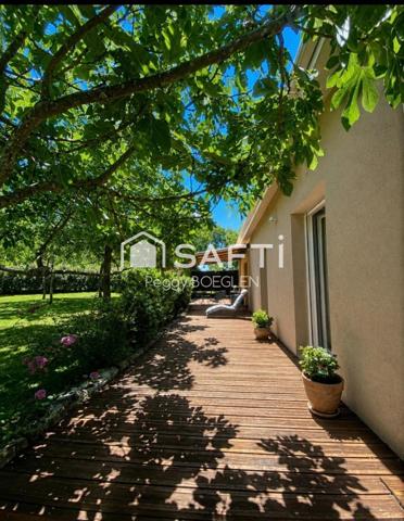 SUPERBE MAISON DE PLAIN PIED INDIVIDUELLE DANS UN QUARTIER RESIDENTIEL DE LABASTIDE MARNHAC