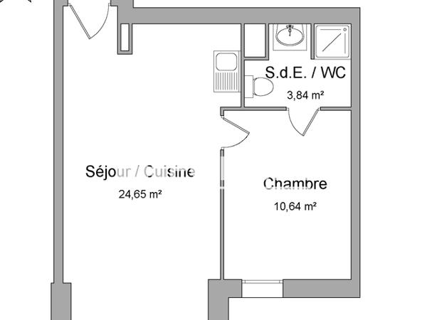 Location Appartement 2 pièces 39.13 m² - 1E rue Simone Veil Deville Les Rouen 76250