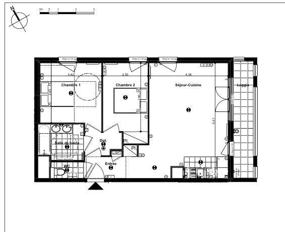 Appartement 3 pièces - 72 m²