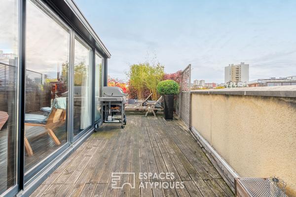 Loft en dernier étage avec terrasses et rooftop