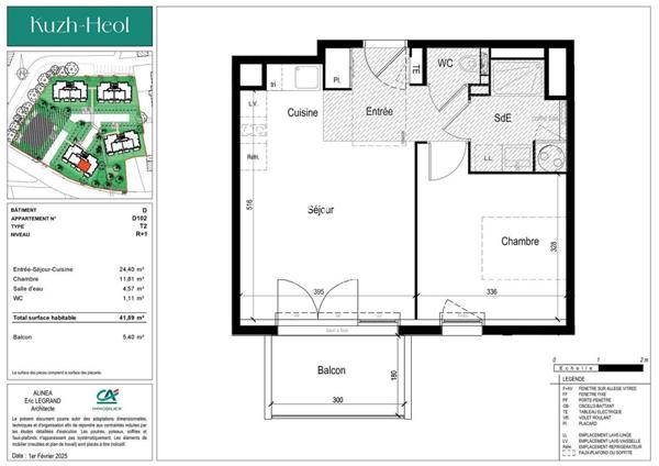 ARZON Appartement 2 pièces 41 m²