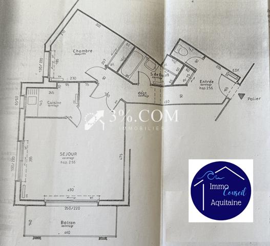 Appartement 2 pièce(s) 1 chambre(s) 50.27 m²