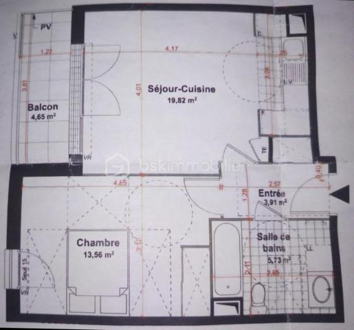 Appartement de 44 m²