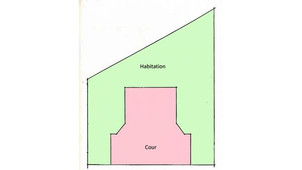 F4 / loft de 90 m² + cour 35 m²