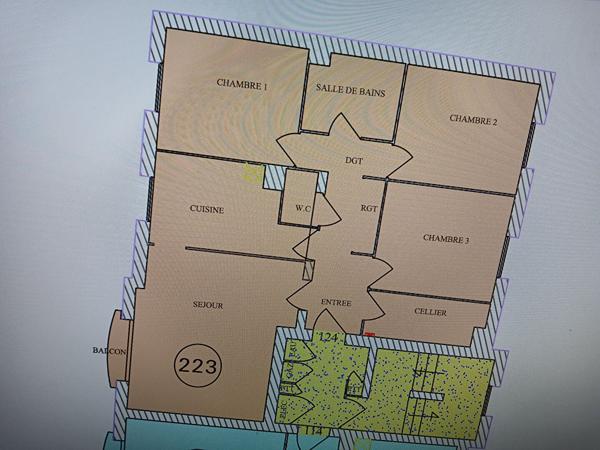 Appartement Mayenne 4 pièces avec balcon