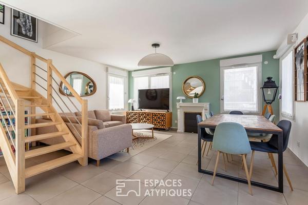 Appartement esprit maison sur le toit avec terrasse