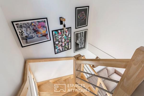 Appartement esprit maison sur le toit avec terrasse