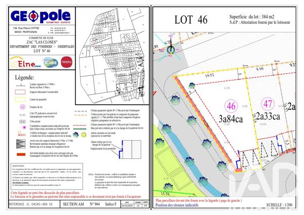 Terrain à vendre 384 m² Elne