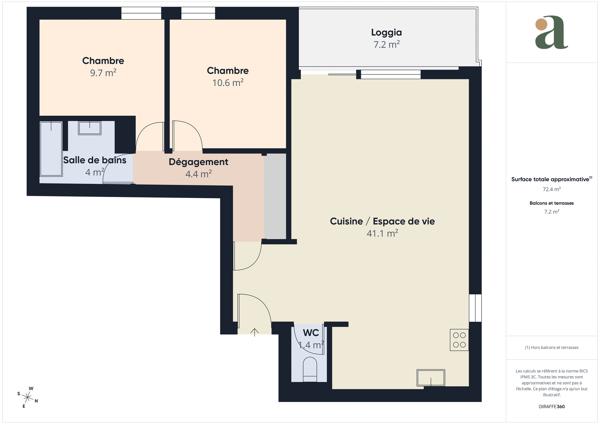 Appartement T3 avec balcon en vente au cœur du centre-ville de Salon-de-Provence (13300)