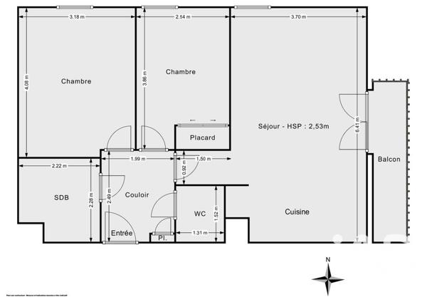 Appartement à vendre 3 pièces 57,77 m² Cergy