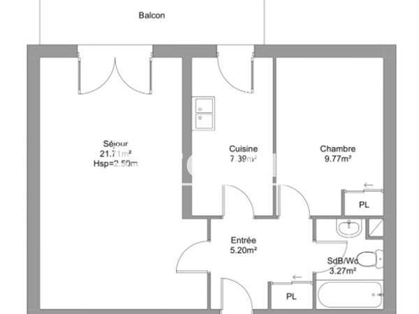 Location Appartement 2 pièces 47.34 m² - 22 RUE GEORGES POMPIDOU - APPT 86 Orleans 45100