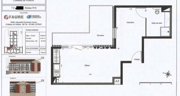 À vendre Appartement 37.79 m² - Voiron 38500