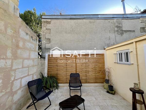 Nansouty : échoppe rénovée de 80 m², avec terrasse et cave aménagée.