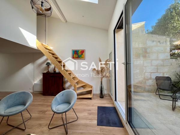 Nansouty : échoppe rénovée de 80 m², avec terrasse et cave aménagée.