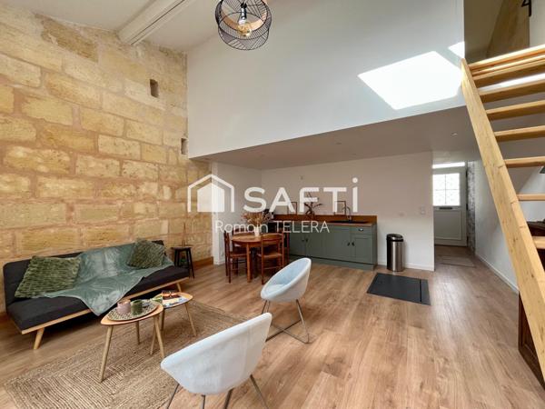 Nansouty : échoppe rénovée de 80 m², avec terrasse et cave aménagée.