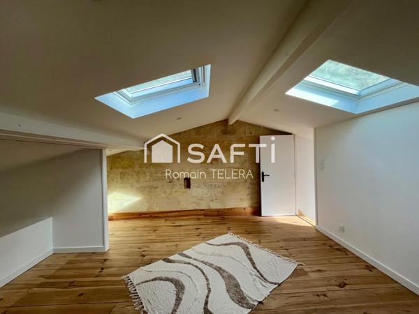 Nansouty : échoppe rénovée de 80 m², avec terrasse et cave aménagée.