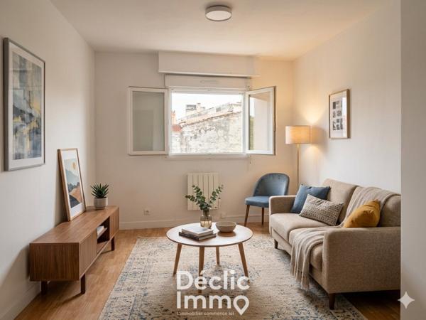 Vente appartement Bordeaux Hôtel de ville/quinconces, 47m² 2 pièces 200 000€