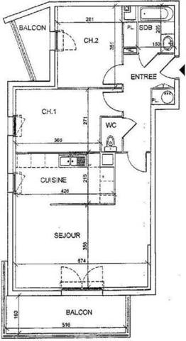 Appartement 3 pièces - 44100 Nantes