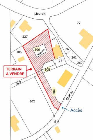 A Fameck, hauteurs d Edange, terrain 1000 m2, libre constructeur, hors lotissement, dans une impasse