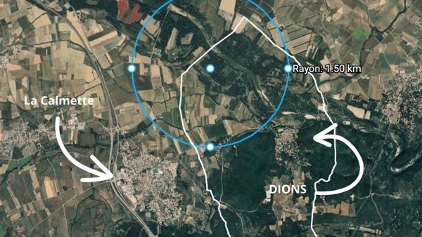 Parcelle à vendre de 1 110 m² DIONS (30)