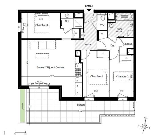 Appartement à vendre 4 pièces 77 m² Saint-Laurent-du-Var