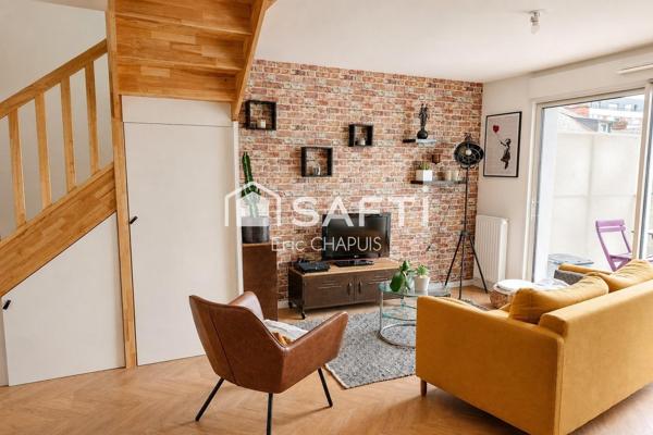 Rennes, Pigeons Blancs : charmant duplex T3 avec balcon plein Sud
