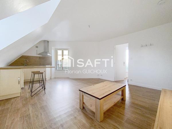 T2 lumineux avec parking à Quimper